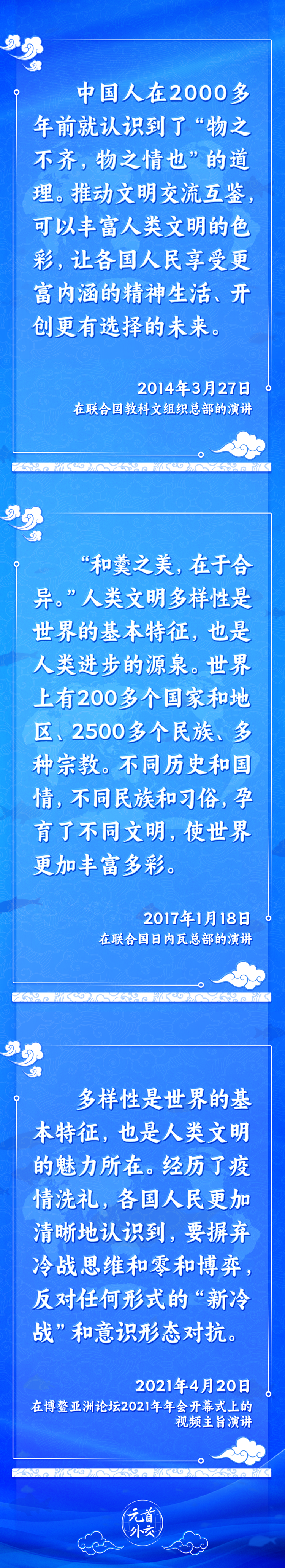 元首外交丨推動文明交流互鑒，習(xí)主席提出這些“中國主張”