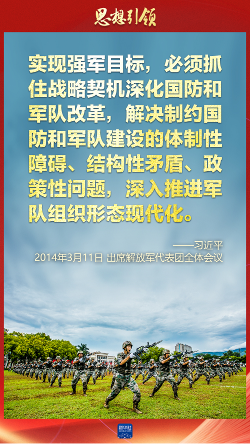 思想引領(lǐng)｜兩會上，習主席這樣談強軍之路