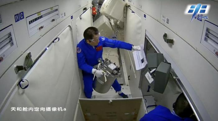 核心艙衛(wèi)生區(qū)。圖片來源：中國載人航天工程辦公室官方微信