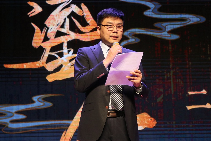 北京外國(guó)語(yǔ)大學(xué)黨委常委、副校長(zhǎng)趙剛在活動(dòng)現(xiàn)場(chǎng)講話。主辦方供圖