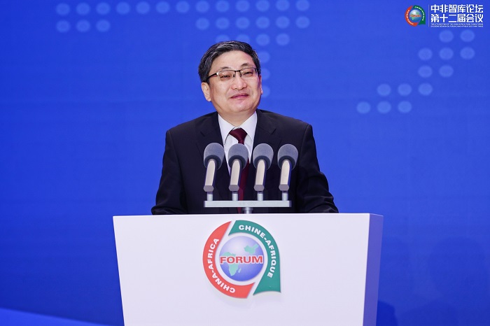 中國(guó)政府非洲事務(wù)特別代表劉豫錫在中非智庫(kù)論壇第十二屆會(huì)議開幕式上發(fā)表致辭。主辦方供圖