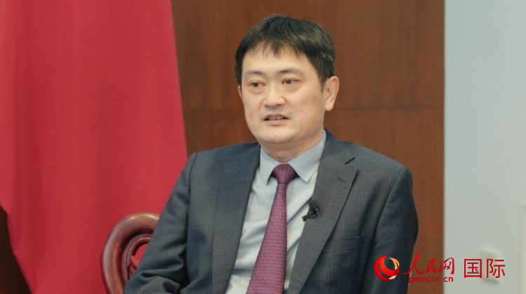 中國駐阿根廷使館代辦孫怡接受人民網(wǎng)專訪。人民網(wǎng)記者 張若涵攝