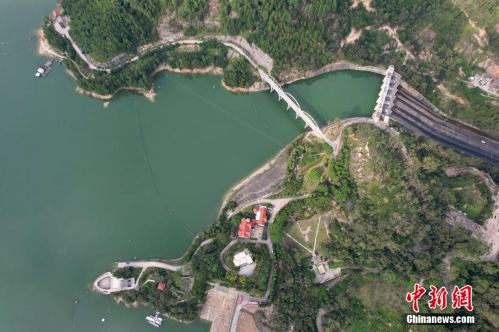 資料圖：俯瞰福建向金門供水工程水源地——泉州山美水庫。王東明 攝