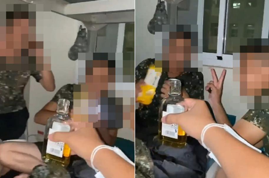 臺軍在宿舍開“飲酒趴”。圖片來源：臺灣“中時新聞網(wǎng)”。
