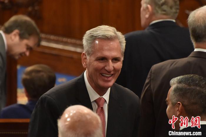 資料圖：麥卡錫2023年1月在眾議院參加議長(zhǎng)選舉。<a target='_blank' href='/'><p  align=