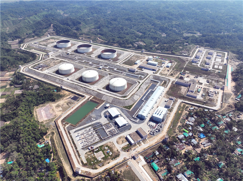 孟加拉國首個海陸一體化超大型石油儲運工程——單點系泊及雙線管道工程。中石油管道局供圖。