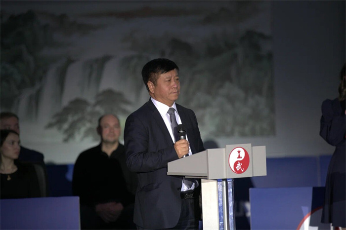 中國駐俄羅斯大使張漢暉致辭。駐俄羅斯大使館供圖