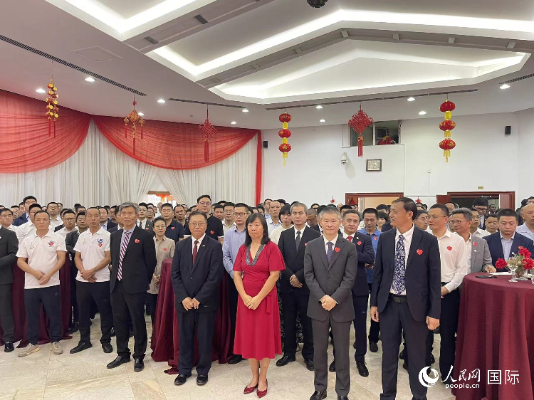 駐尼日利亞使館春節(jié)招待會(huì)現(xiàn)場(chǎng)。人民網(wǎng)記者 姜宣攝