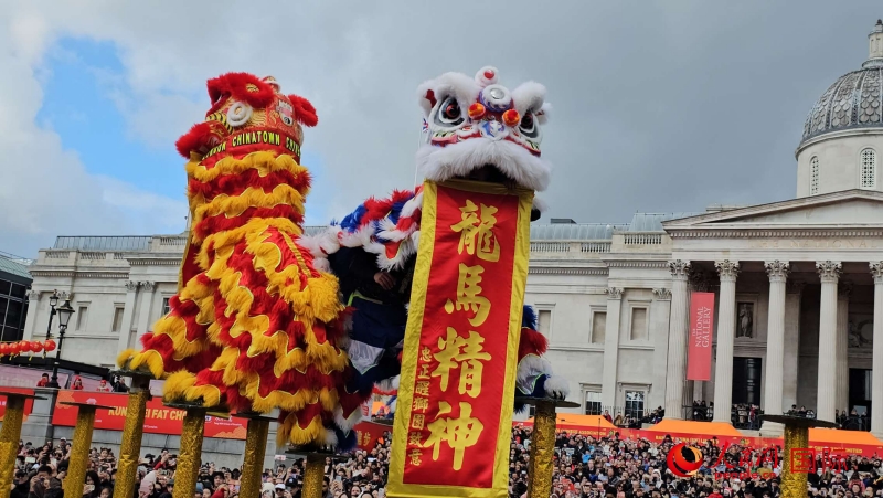 倫敦新春慶典現(xiàn)場。人民網(wǎng) 郭錦標(biāo)、楊浩鵬攝