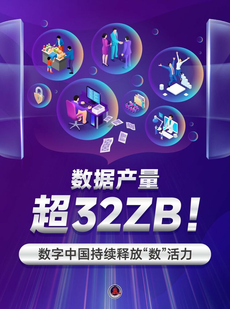 新華鮮報(bào)｜數(shù)據(jù)產(chǎn)量超32ZB！數(shù)字中國持續(xù)釋放“數(shù)”活力
