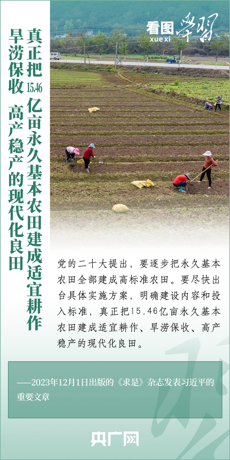看圖學(xué)習(xí)丨推廣良田、良種、良法、良機 給農(nóng)業(yè)現(xiàn)代化插上科技的翅膀