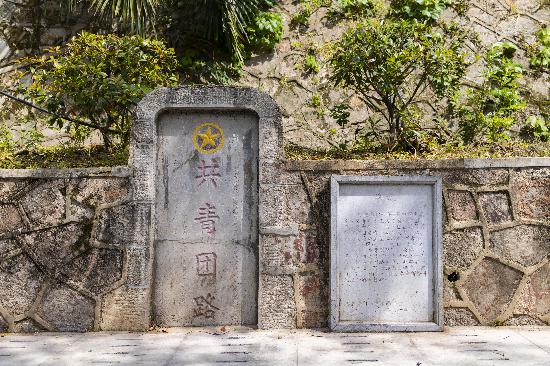 共青團(tuán)路石碑。   南報融媒體記者  丁劼攝