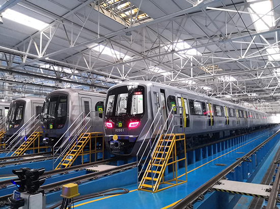 石家莊地鐵二號(hào)線列車。 中車齊車集團(tuán)石家莊公司供圖