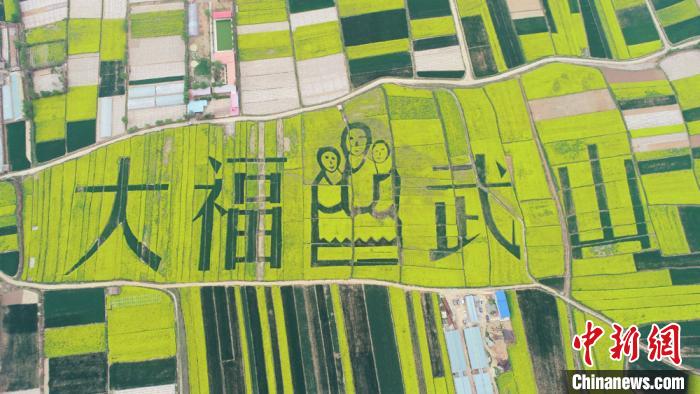 2019年4月，天水武山縣萬畝鄉(xiāng)村油菜花海。(資料圖) 何海瑞 攝