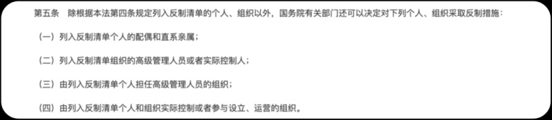 《反外國(guó)制裁法》明確規(guī)定反制對(duì)象。