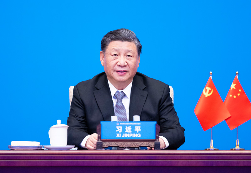 2023年3月15日，習(xí)近平主席在北京出席中國(guó)共產(chǎn)黨與世界政黨高層對(duì)話會(huì)，并發(fā)表題為《攜手同行現(xiàn)代化之路》的主旨講話。