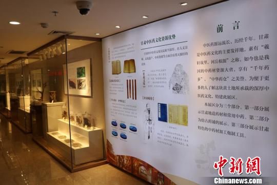 圖為甘肅中醫(yī)藥大學(xué)附屬醫(yī)院甘肅省道地藥材展區(qū)。甘肅中醫(yī)藥大學(xué)附屬醫(yī)院供圖