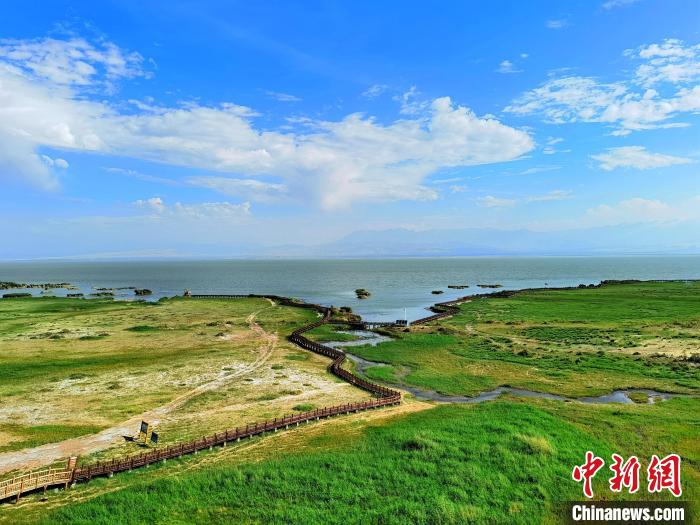 圖為航拍都蘭湖國家濕地公園?！∑钤鲚?攝