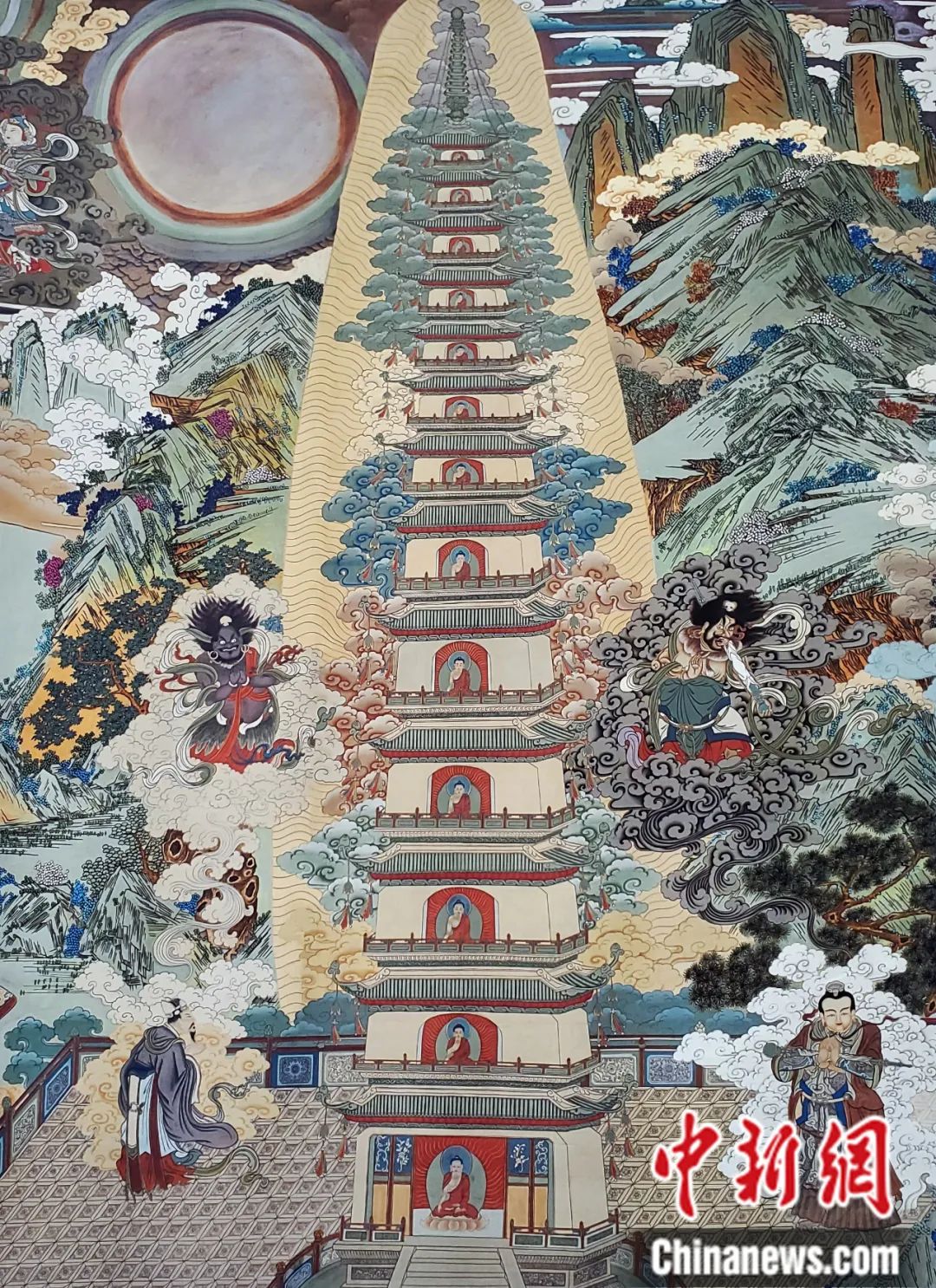 臨摹、補繪的青海瞿曇寺壁畫。受訪者 供圖