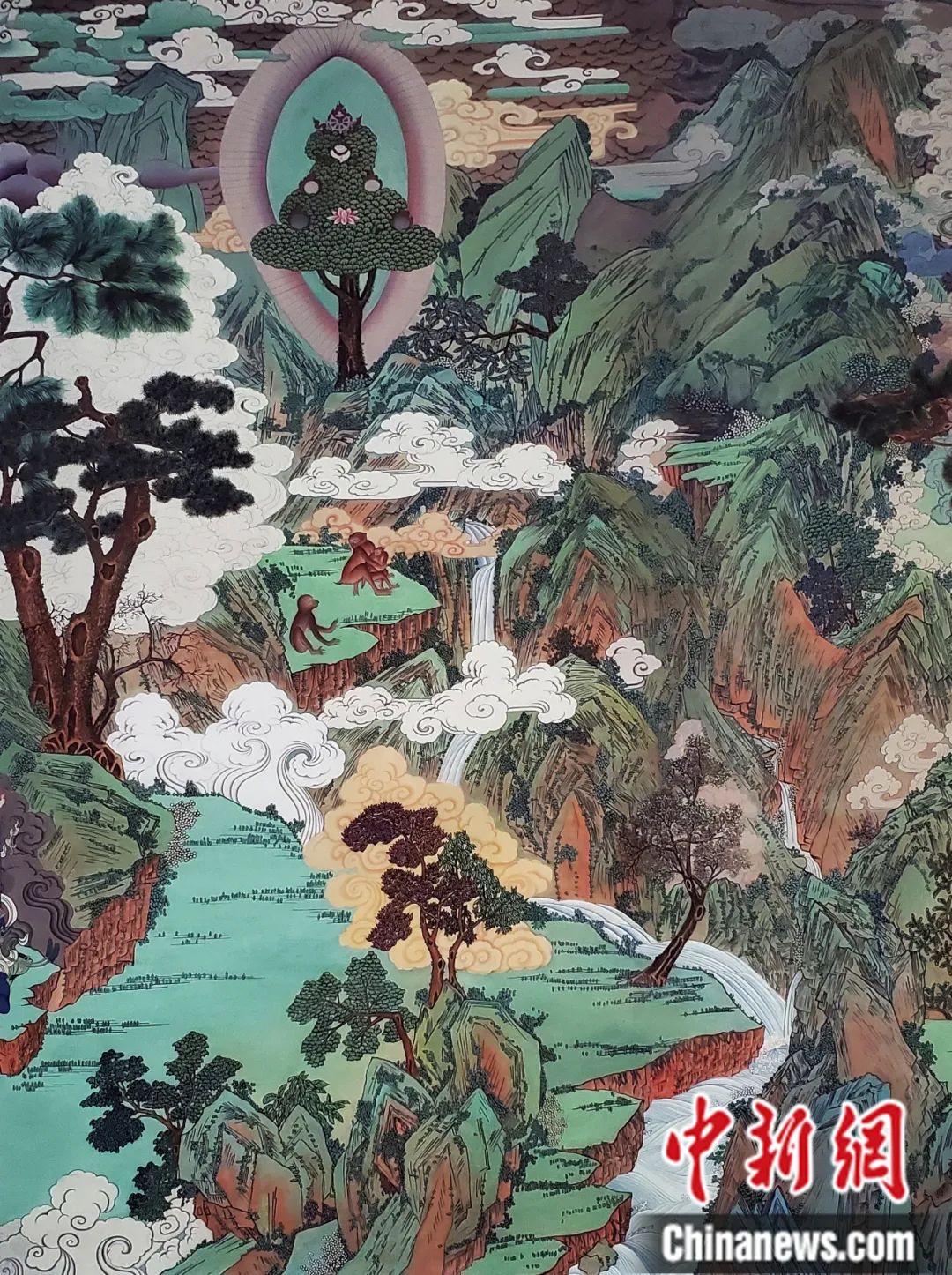 臨摹、補繪的青海瞿曇寺壁畫。受訪者 供圖